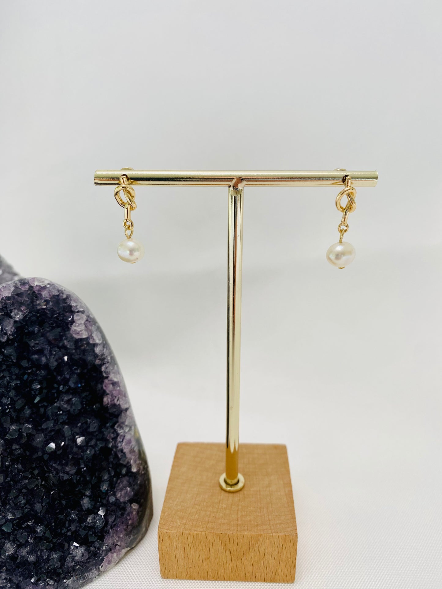 Earrings - Freshwater Pearl Drop(Bow/Knot/Heart), 14K Gold/White Gold Filled