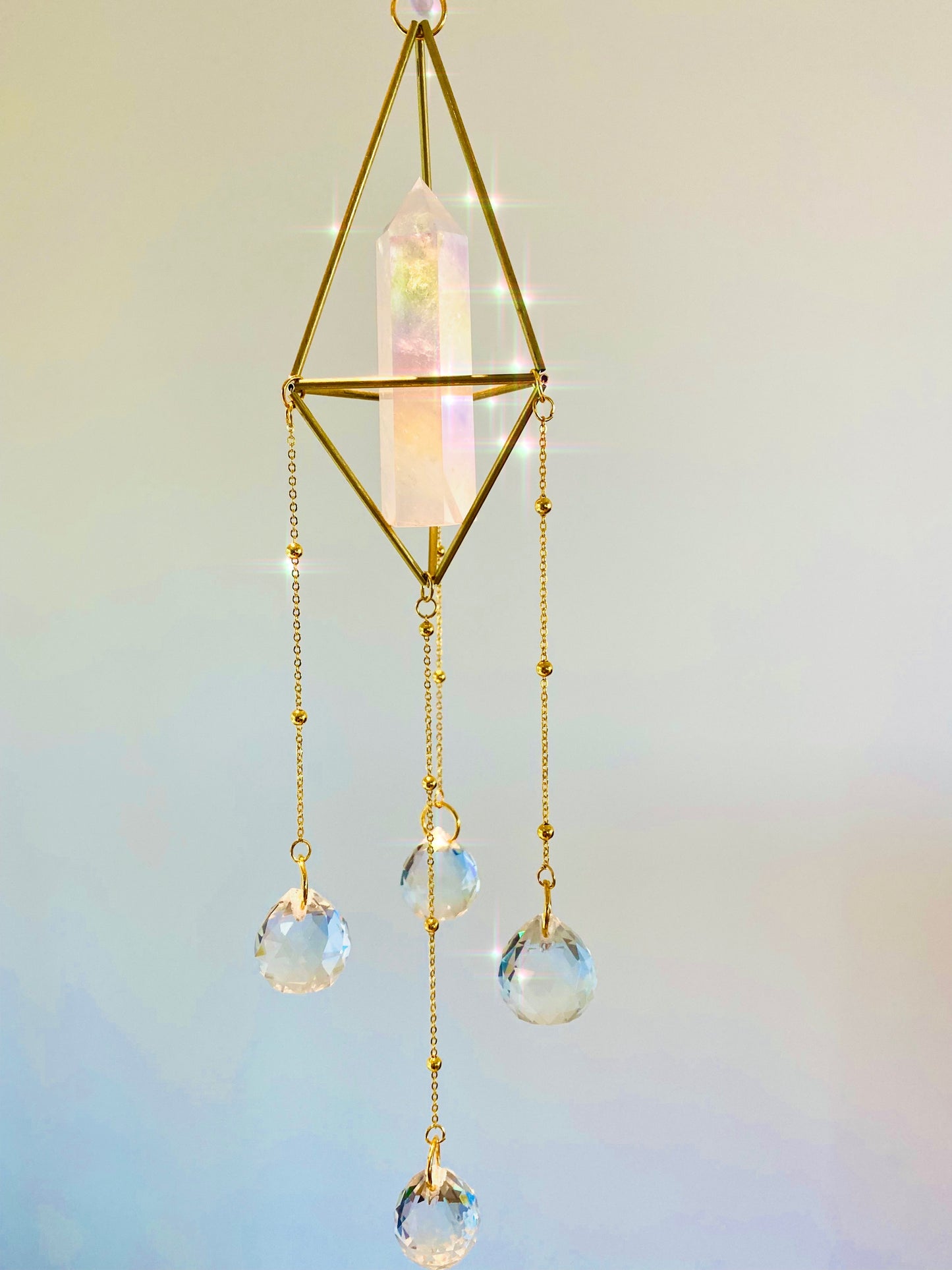 Angel Aura Quartz Suncatcher - Pure S