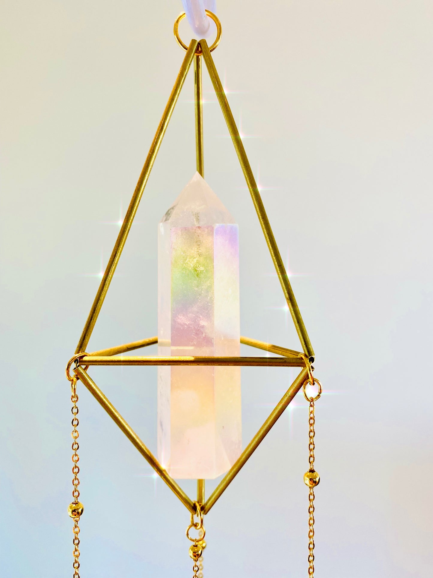 Angel Aura Quartz Suncatcher - Pure S