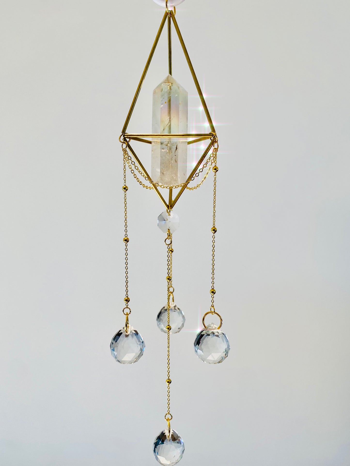Angel Aura Quartz Suncatcher - Aura S
