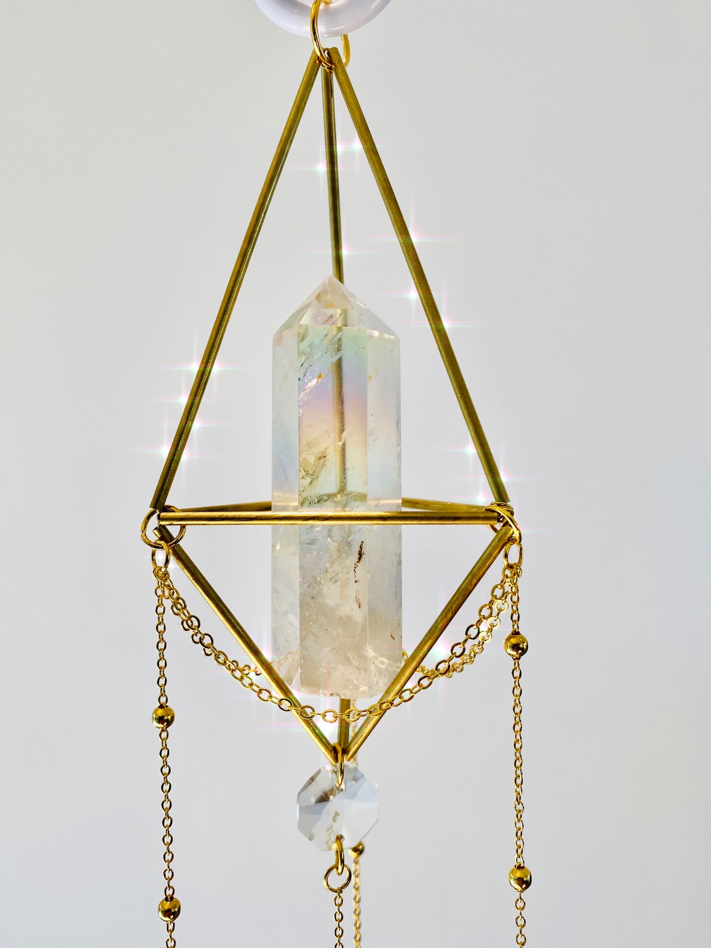 Angel Aura Quartz Suncatcher - Aura S