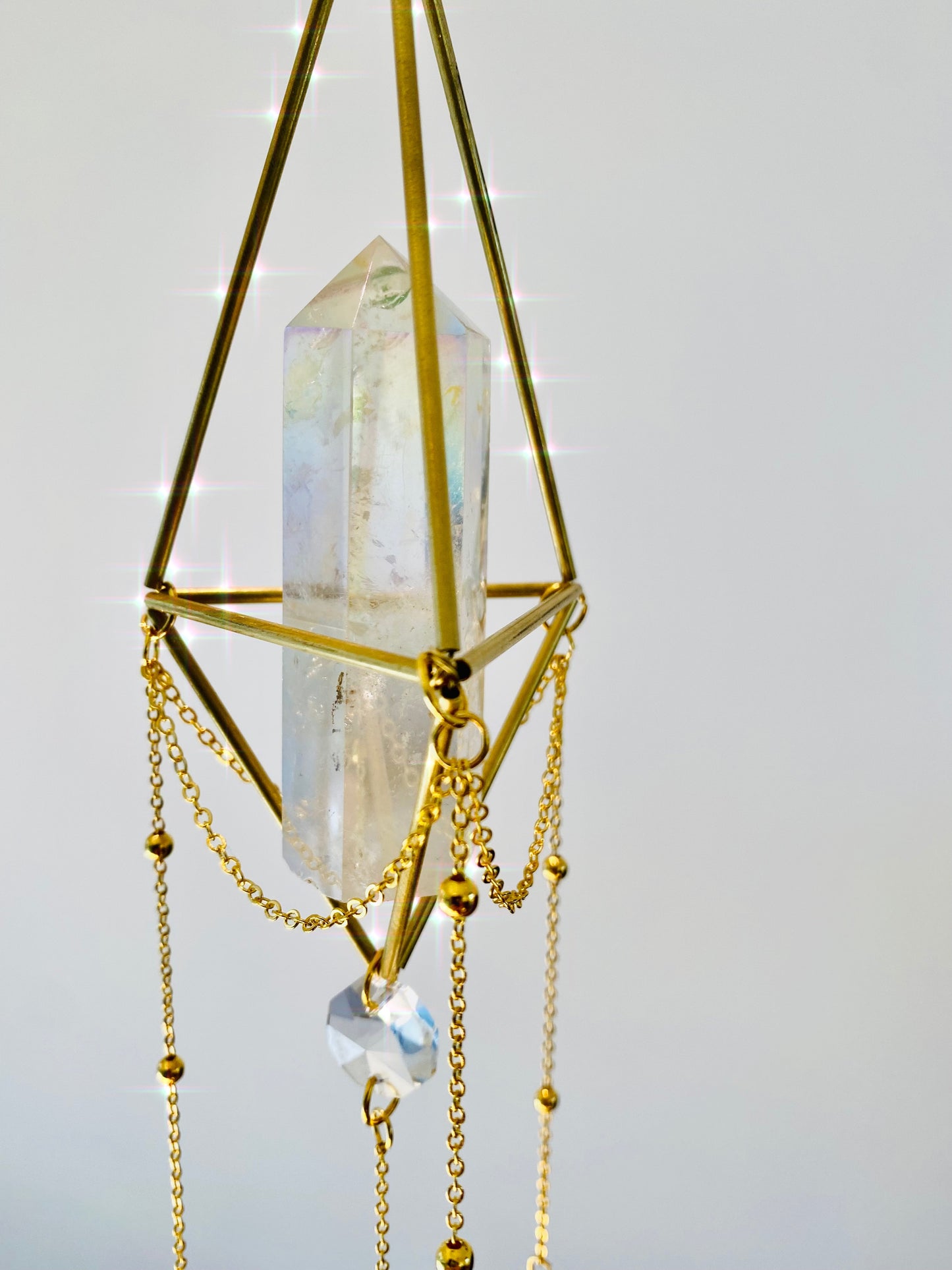 Angel Aura Quartz Suncatcher - Aura S