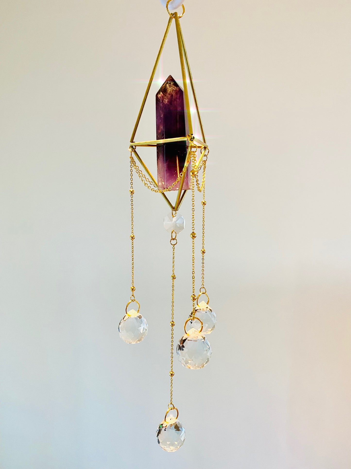 Amethyst Suncatcher - Aura S