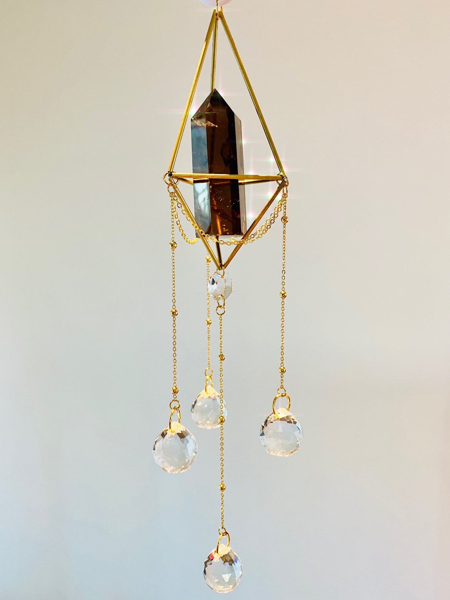 Smoky Quartz Suncatcher - Aura S