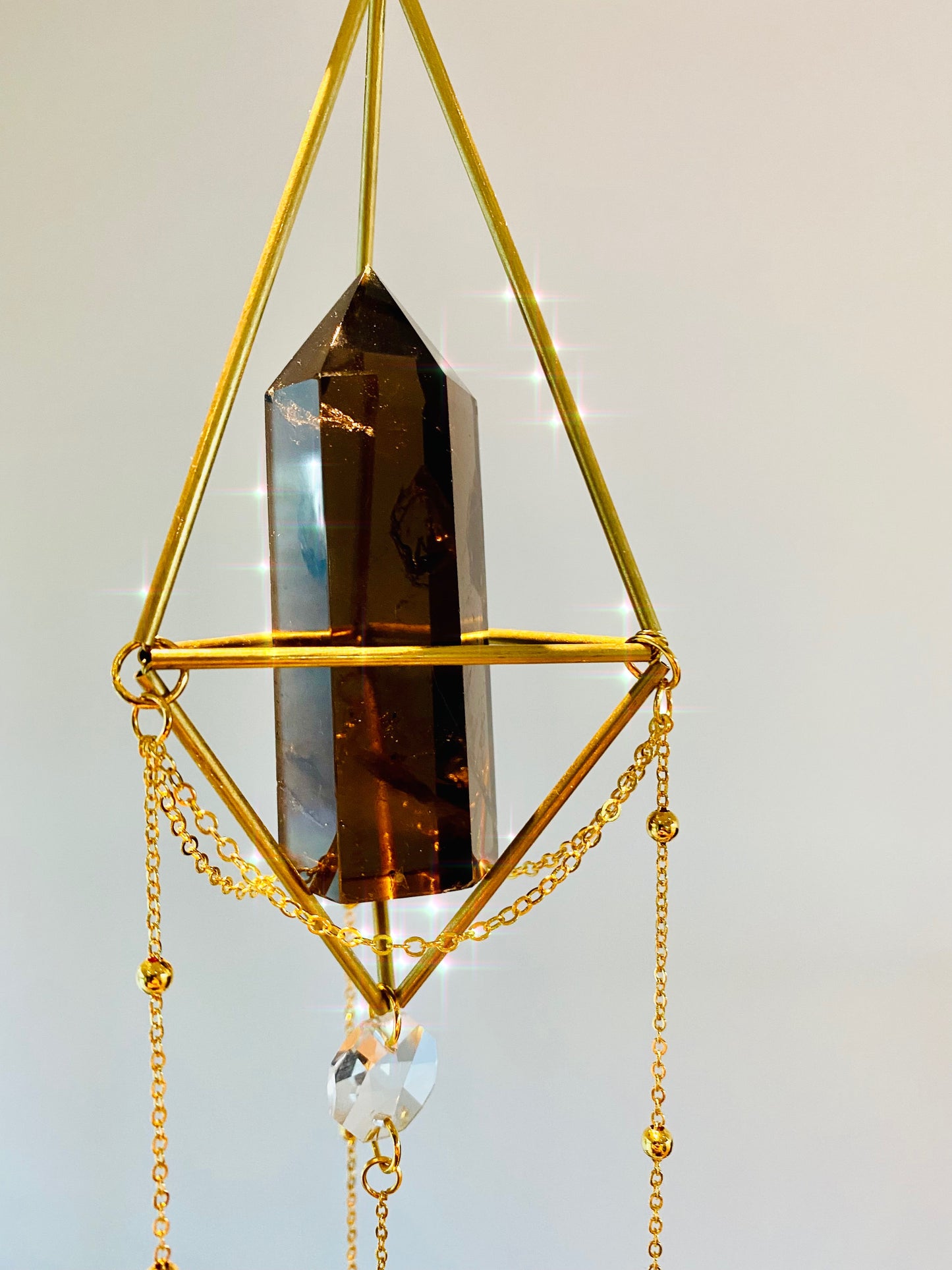 Smoky Quartz Suncatcher - Aura S