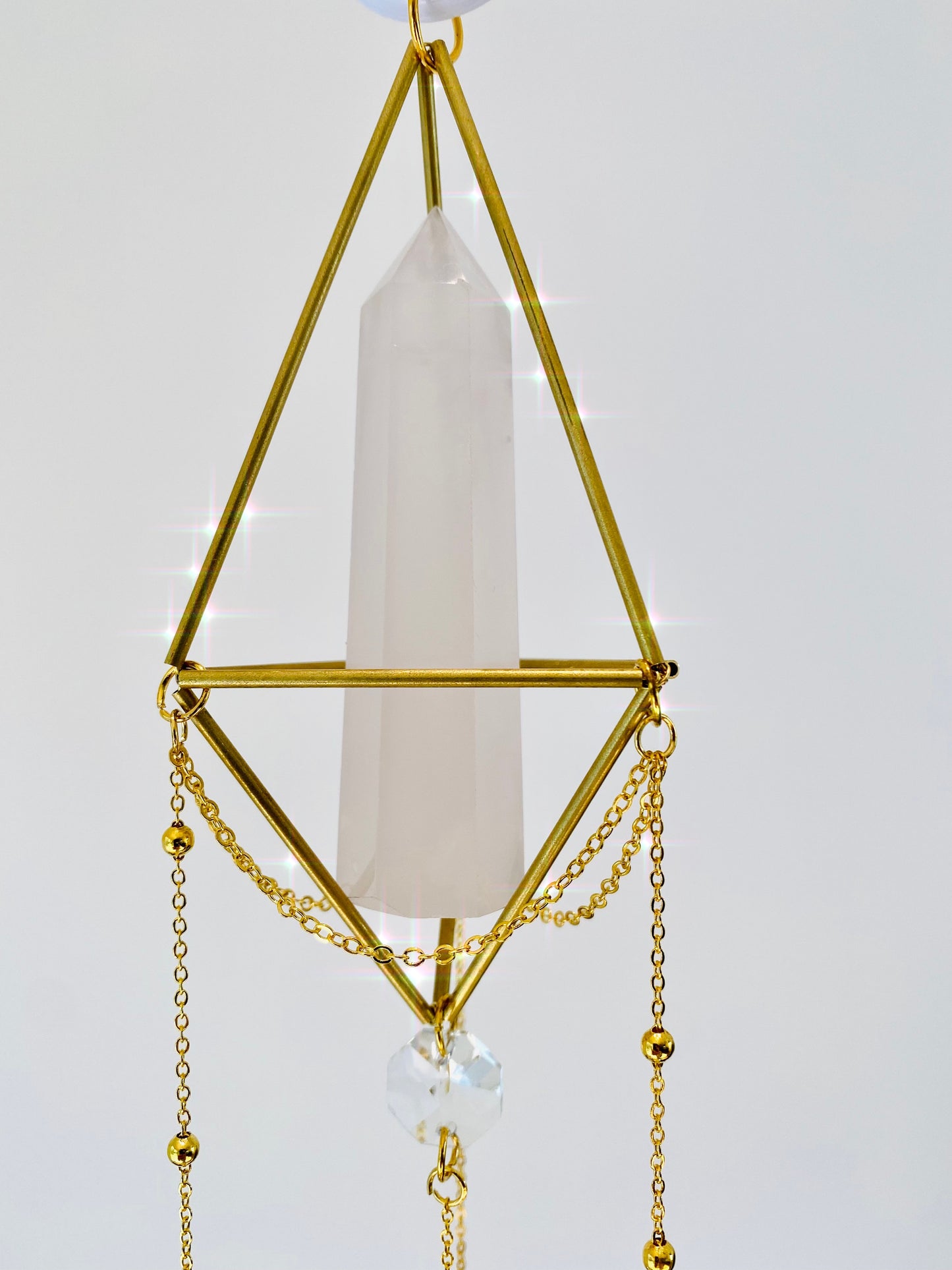 Rose Quartz Suncatcher - Aura L