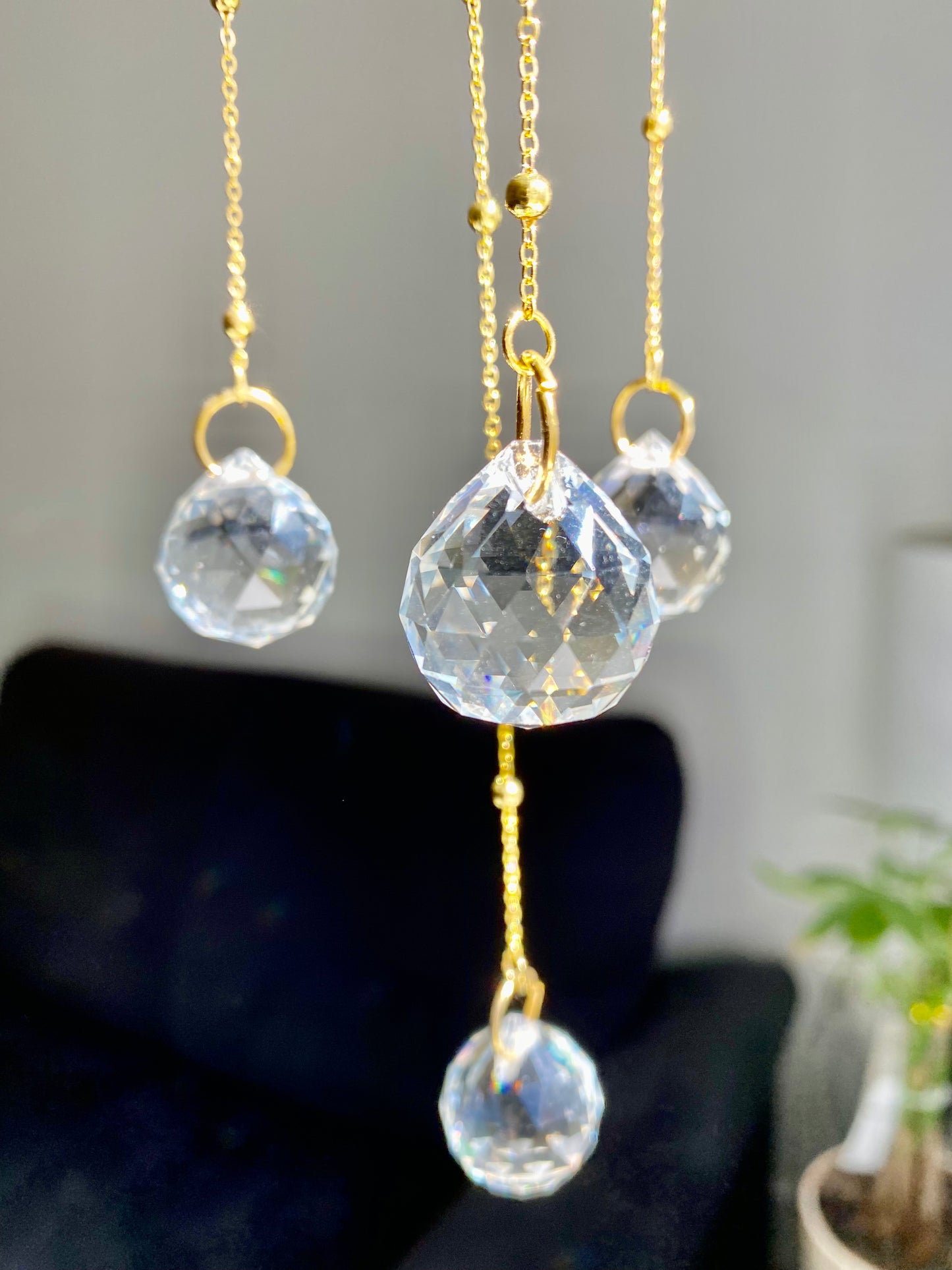 Angel Aura Quartz Suncatcher - Double Aura S