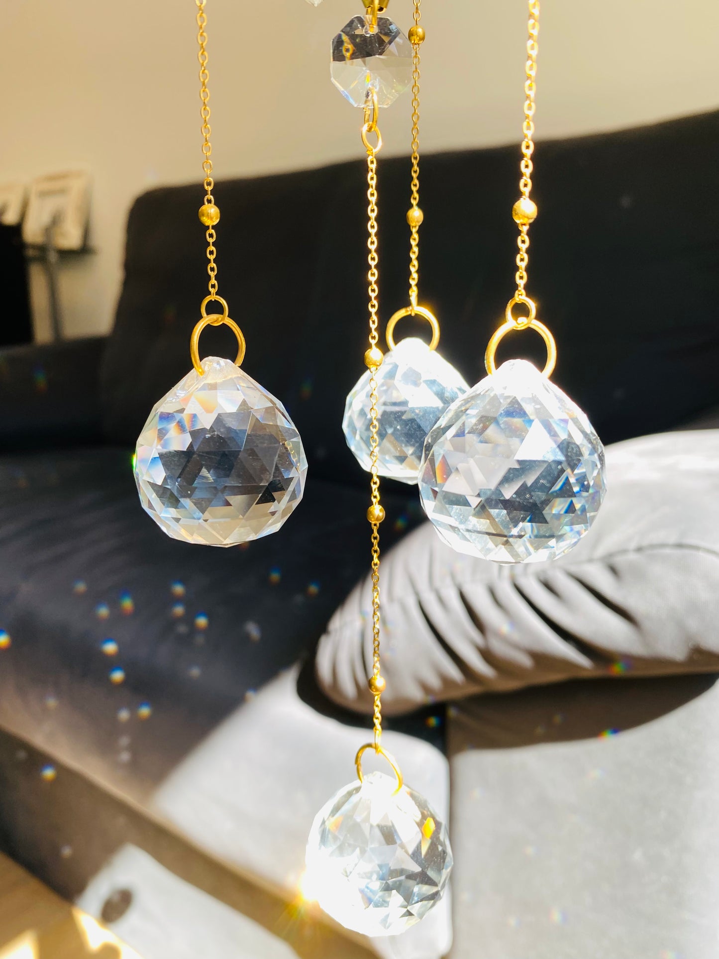 Angel Aura Quartz Suncatcher - Star Drop