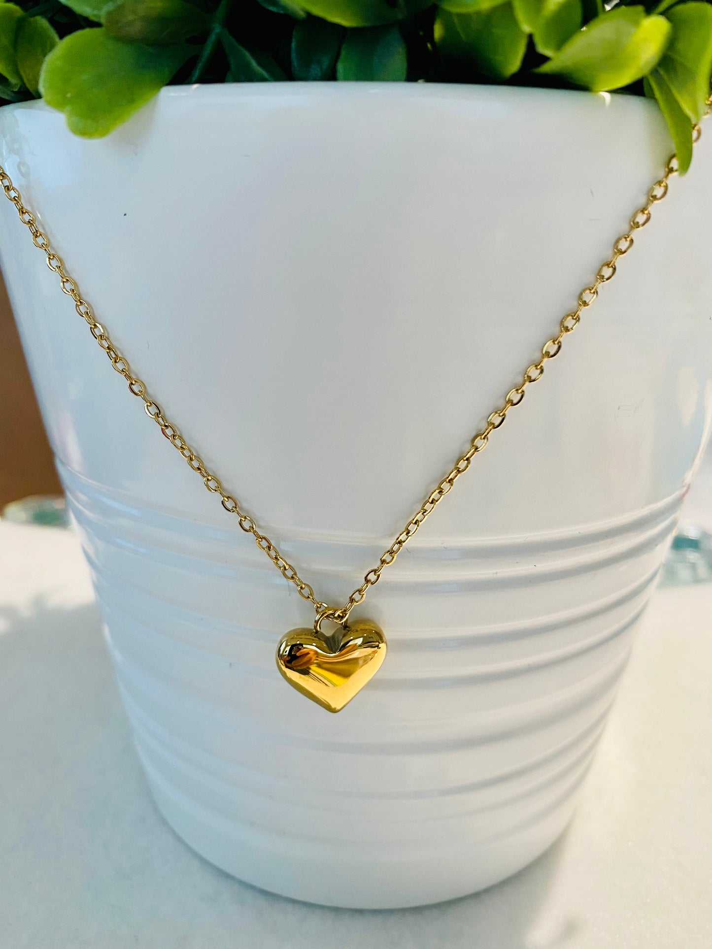 18K Gold Heart Necklace