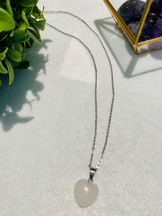 Rose Quartz Heart Necklace