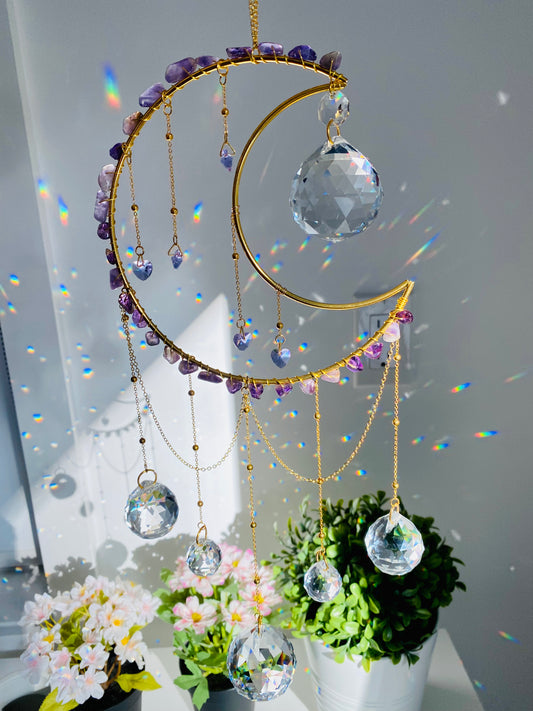 XL Amethyst Moon Suncatcher