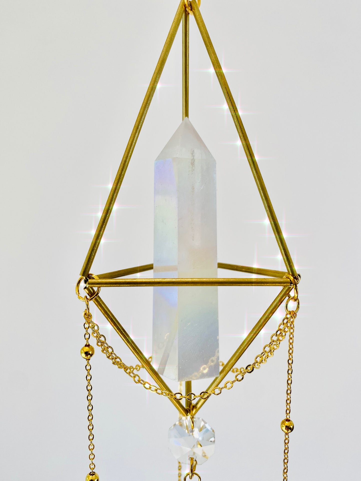 Angel Aura Quartz Suncatcher - Aura L